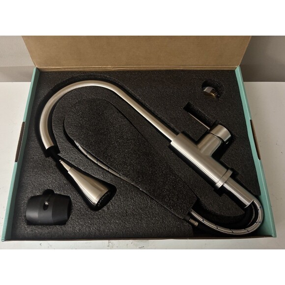 NEW Kicimpro Kitchen Faucet Pull Down Sprayer Single Handle Brushed Nickel - Picture 15 of 16